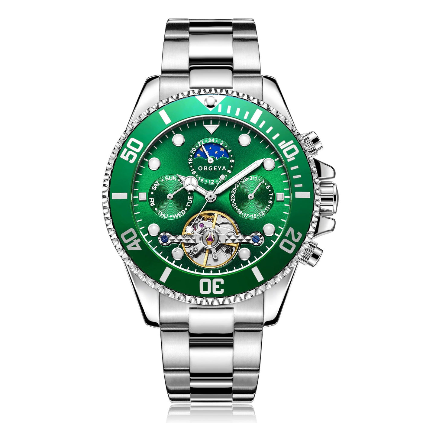 Jasper | Automatisch Tourbillon-polshorloge van Roestvrij Staal met Kalenderfunctie 6