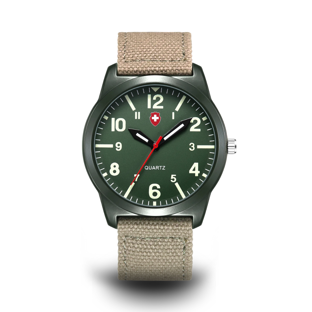Jasper | Casual Buitensporthorloge met Geweven Canvas Band 0