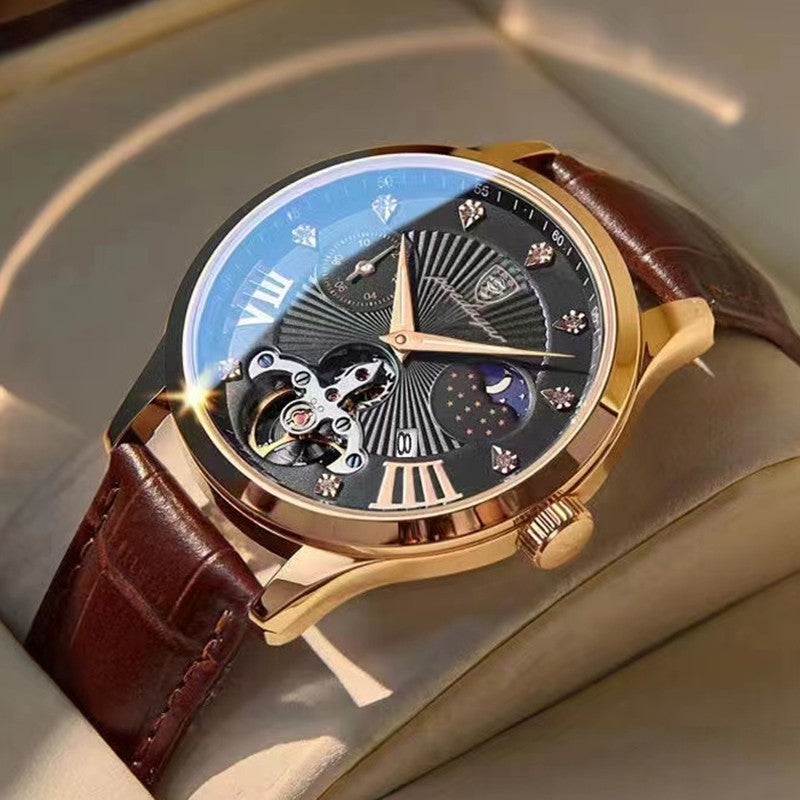 Jasper | Casual Quartz Herenhorloge met Leren Band 2