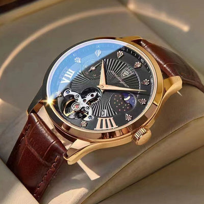 Jasper | Casual Quartz Herenhorloge met Leren Band 2