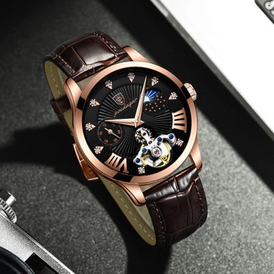 Jasper | Casual Quartz Herenhorloge met Leren Band 4
