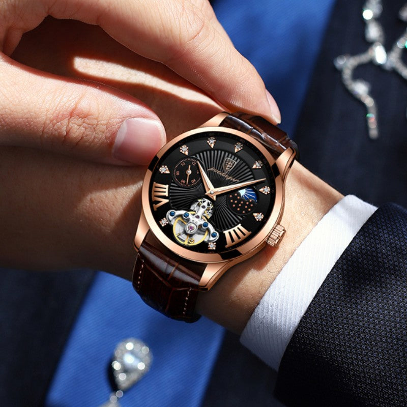 Jasper | Casual Quartz Herenhorloge met Leren Band 5