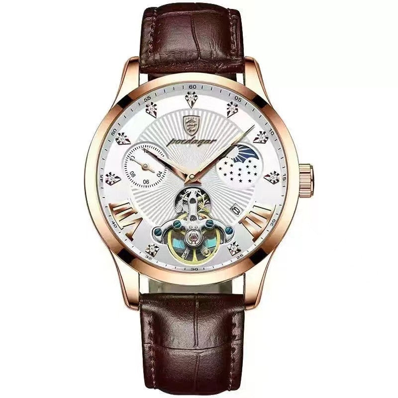 Jasper | Casual Quartz Herenhorloge met Leren Band 7