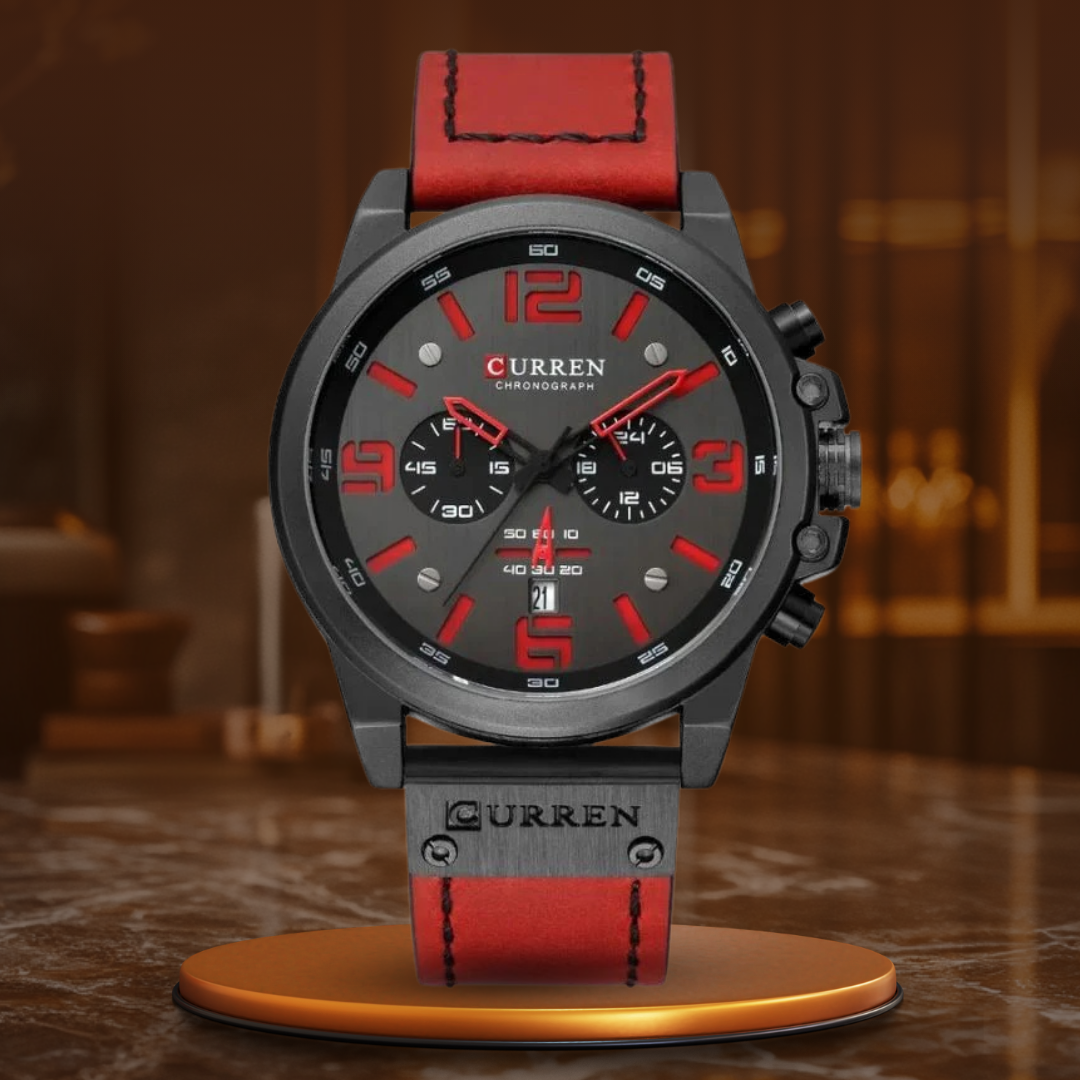 Jasper | Casual Quartz Horloge met Leren Band en Chronograaffunctie 0