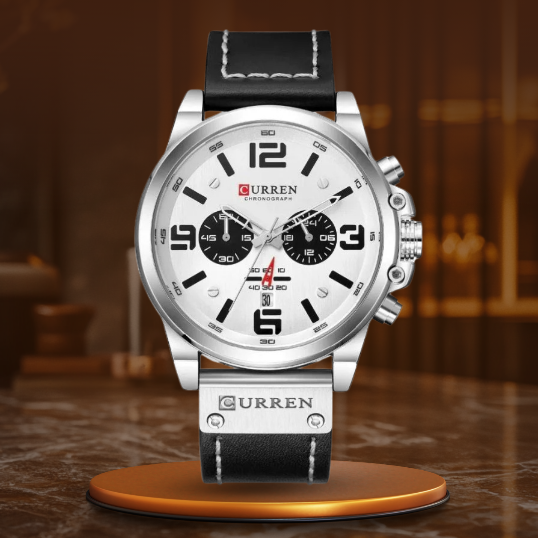 Jasper | Casual Quartz Horloge met Leren Band en Chronograaffunctie 10