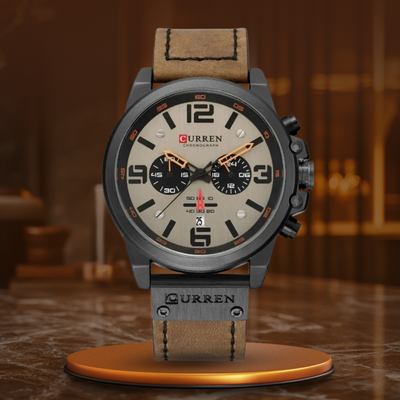 Jasper | Casual Quartz Horloge met Leren Band en Chronograaffunctie 11