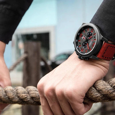 Jasper | Casual Quartz Horloge met Leren Band en Chronograaffunctie 4