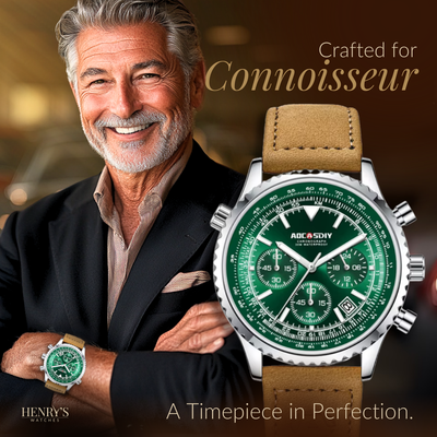 Jasper | Chronograafhorloge met leren band en kwartsuurwerk 4