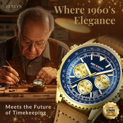 Jasper | Chronograafhorloge met leren band en kwartsuurwerk 8