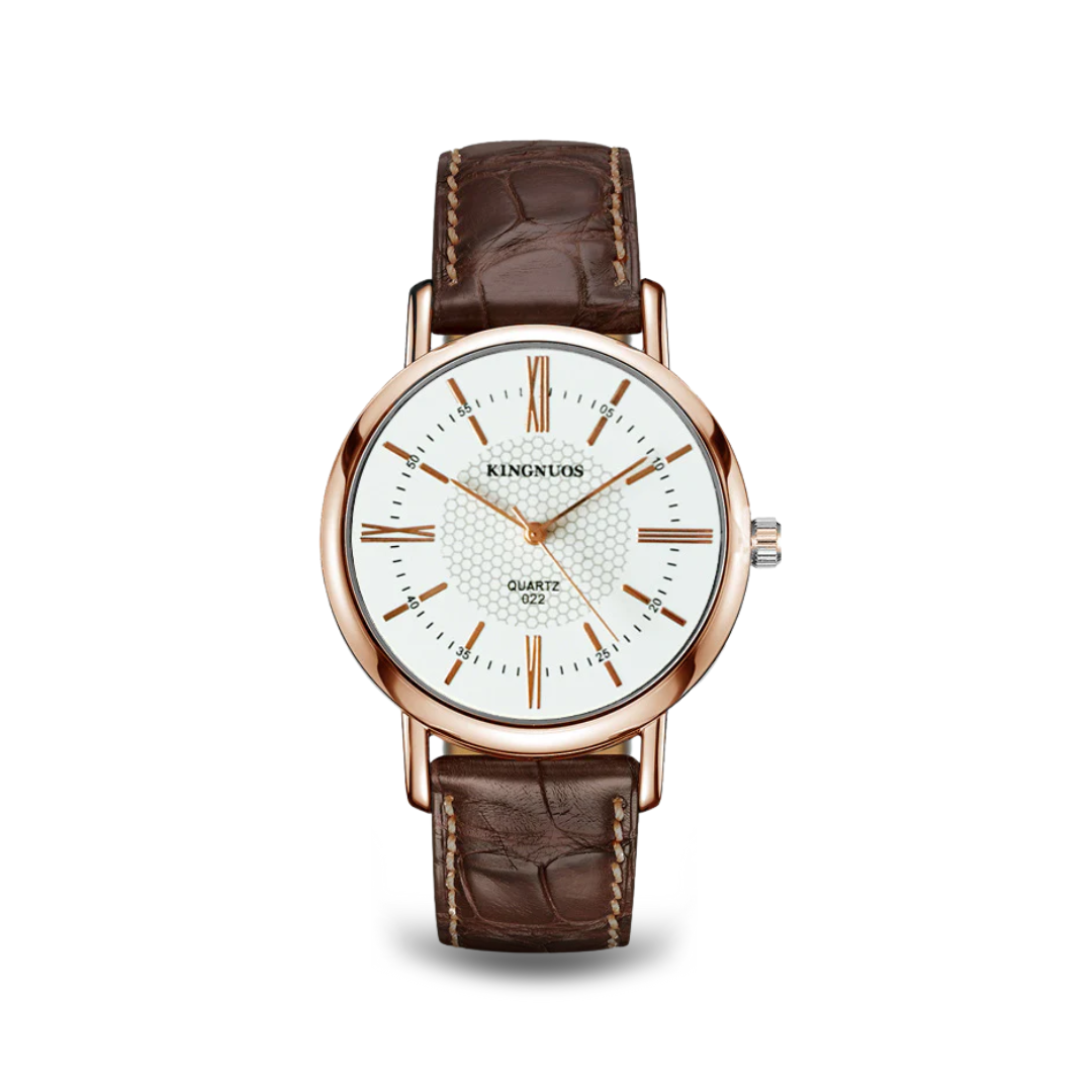 Jasper | Kwartshorloge met Leren Band en Quartz Uurwerk 0