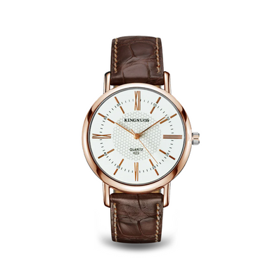 Jasper | Kwartshorloge met Leren Band en Quartz Uurwerk 0