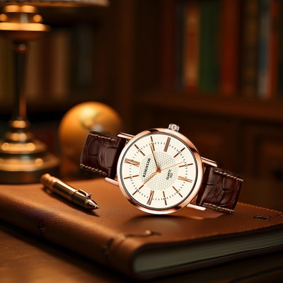 Jasper | Kwartshorloge met Leren Band en Quartz Uurwerk 3