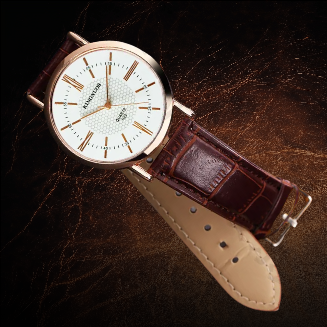 Jasper | Kwartshorloge met Leren Band en Quartz Uurwerk 4