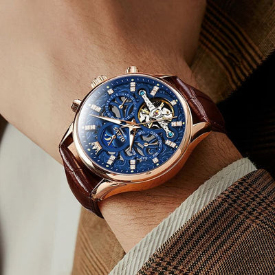 Jasper | Mechanisch Automatisch Horloge Met Leren Band 5