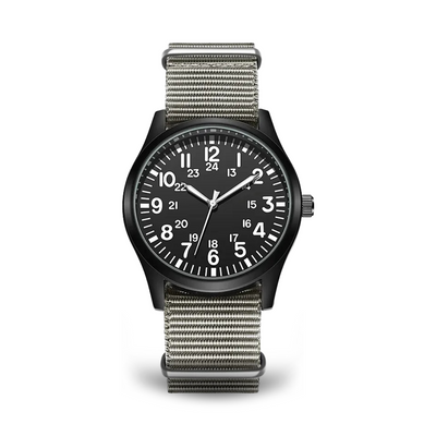 Jasper | Militair Horloge met 24-Uursweergave en Stoffen Band 10
