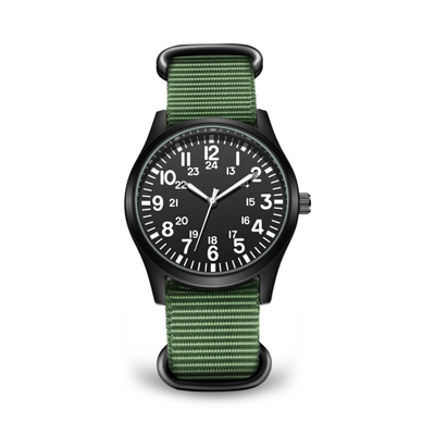 Jasper | Militair Horloge met 24-Uursweergave en Stoffen Band 1