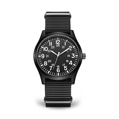 Jasper | Militair Horloge met 24-Uursweergave en Stoffen Band 9