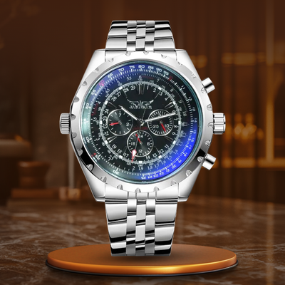 Jasper | Militair Mechanisch Horloge met Leren en Stalen Band 9