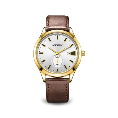 Jasper | Minimalistisch Herenhorloge met Lederen Band en Quartz Uurwerk 0