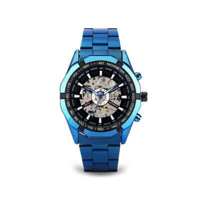 Jasper | Motorhead Dagger Uurwerk met Skeleton Wijzerplaat en Stalen Band 10