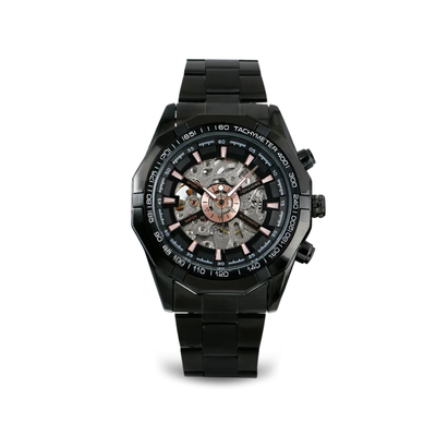 Jasper | Motorhead Dagger Uurwerk met Skeleton Wijzerplaat en Stalen Band 11