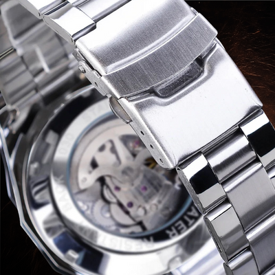 Jasper | Motorhead Dagger Uurwerk met Skeleton Wijzerplaat en Stalen Band 8