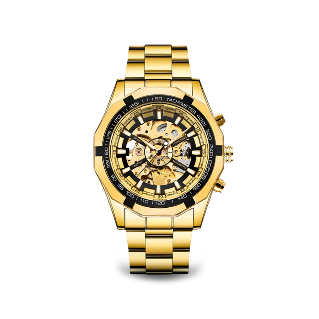 Jasper | Motorhead Dagger Uurwerk met Skeleton Wijzerplaat en Stalen Band 9