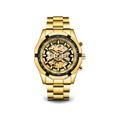 Jasper | Motorhead Dagger Uurwerk met Skeleton Wijzerplaat en Stalen Band 9
