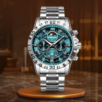 Jasper | Robuust Chronograaf Horloge met Metalen Band en Lichtgevende Wijzers 10