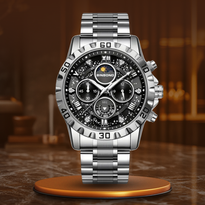 Jasper | Robuust Chronograaf Horloge met Metalen Band en Lichtgevende Wijzers 1