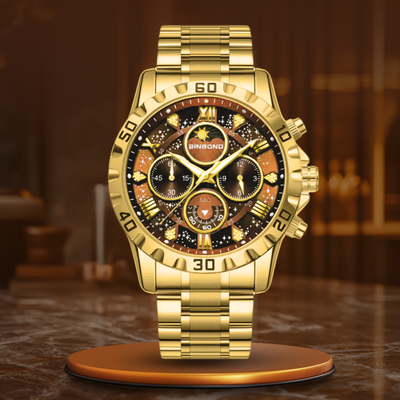 Jasper | Robuust Chronograaf Horloge met Metalen Band en Lichtgevende Wijzers 9