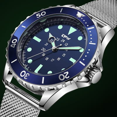 Jasper | Tactisch Duikerstijl Horloge met Stoffen Band en 24-Uurs Wijzerplaat 2