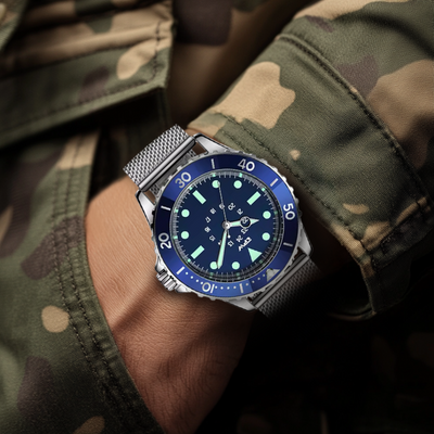 Jasper | Tactisch Duikerstijl Horloge met Stoffen Band en 24-Uurs Wijzerplaat 7