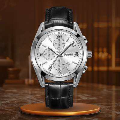 Jasper | Zakelijk Quartz Herenhorloge Met Leren Band 11