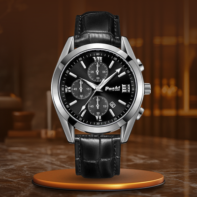 Jasper | Zakelijk Quartz Herenhorloge Met Leren Band 14