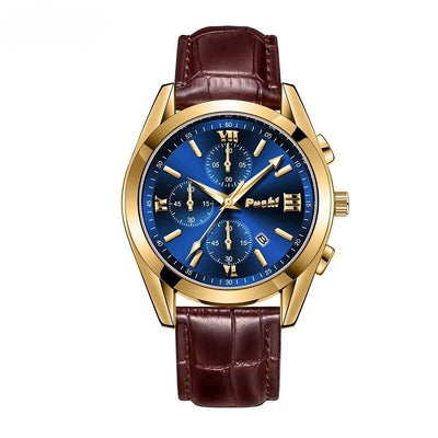 Jasper | Zakelijk Quartz Herenhorloge Met Leren Band 3