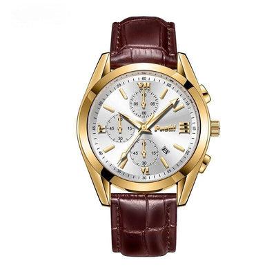 Jasper | Zakelijk Quartz Herenhorloge Met Leren Band 5