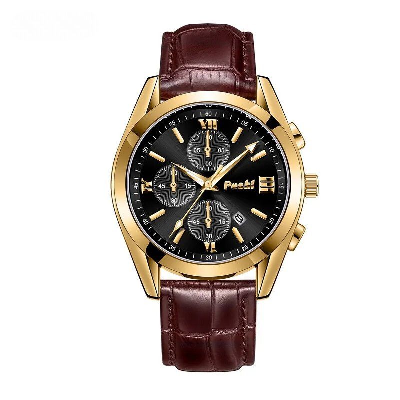 Jasper | Zakelijk Quartz Herenhorloge Met Leren Band 8