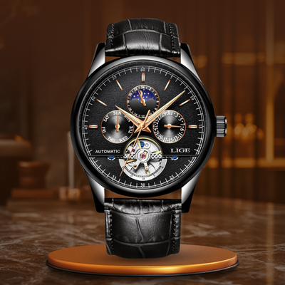 Jeroen | Automatisch Mechanisch Tourbillon-Horloge met Leren Band 1