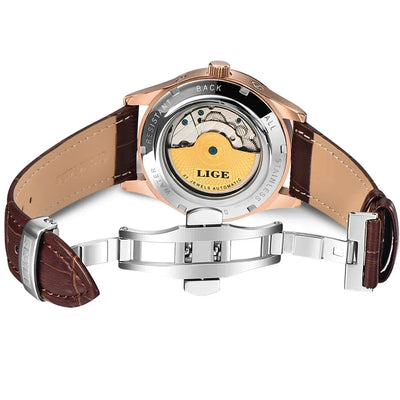 Jeroen | Automatisch Mechanisch Tourbillon-Horloge met Leren Band 8