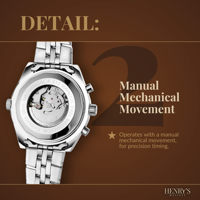Jeroen | Mechanisch Militair Horloge met Leren en Stalen Band 8