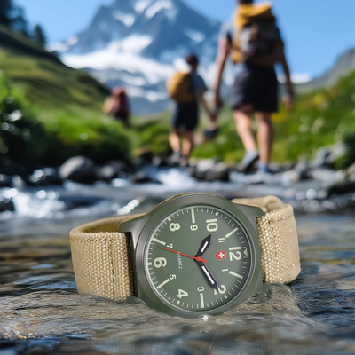 Joris | Actiesporthorloge met Geweven Canvas Band en Lichtgevende Kwartsuurwerk 5