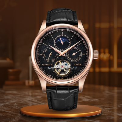 Joris | Automatisch Mechanisch Horloge met Tourbillon en Leren Band 10