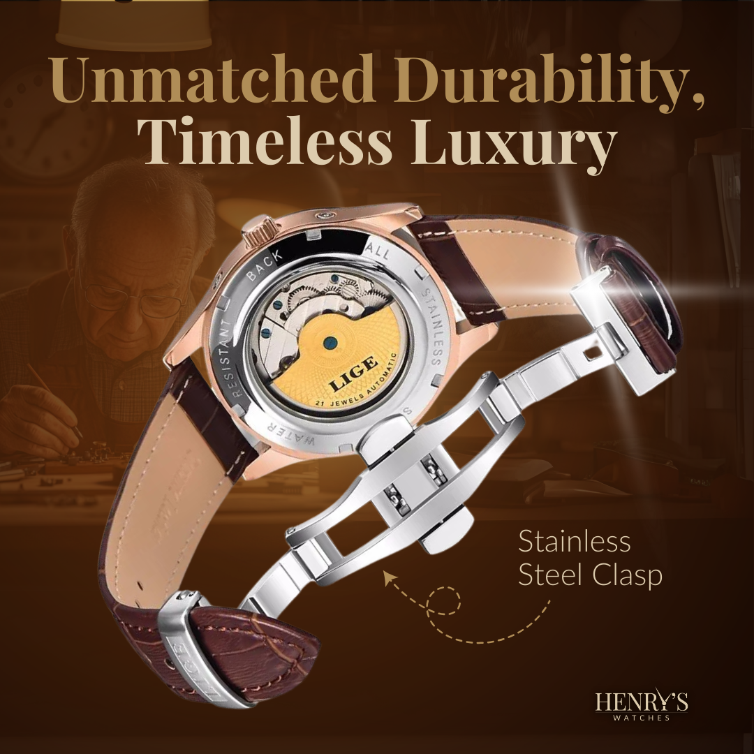 Joris | Automatisch Mechanisch Horloge met Tourbillon en Leren Band 7