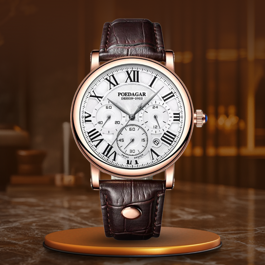 Joris | Casual Chronograafhorloge met Leren Band en Datumweergave 1