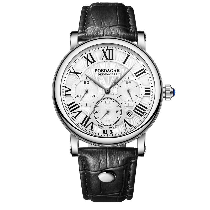 Joris | Casual Chronograafhorloge met Leren Band en Datumweergave 6