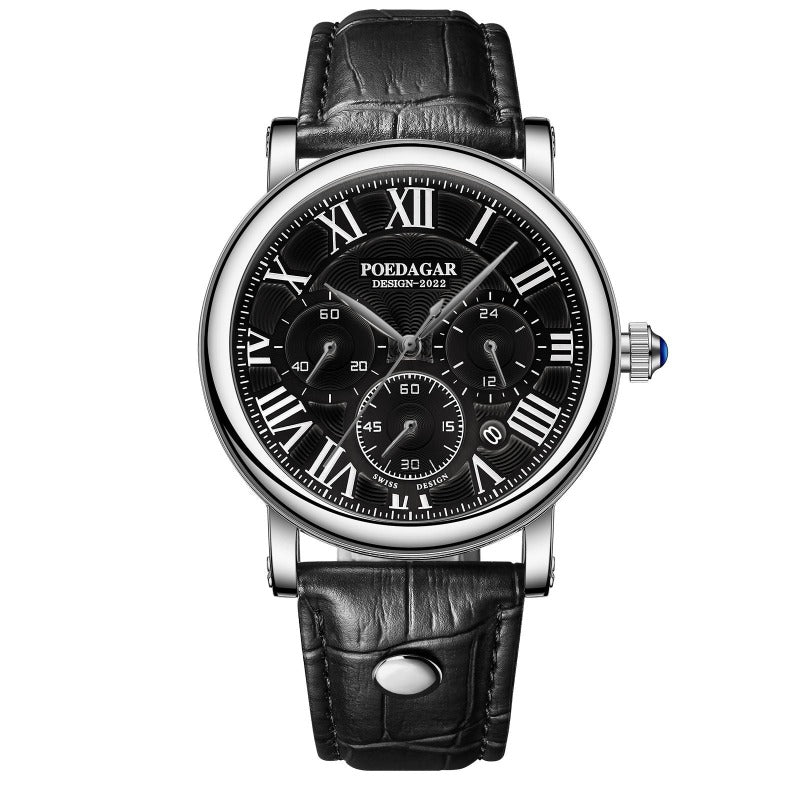 Joris | Casual Chronograafhorloge met Leren Band en Datumweergave 7