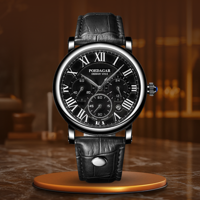 Joris | Casual Chronograafhorloge met Leren Band en Datumweergave 9