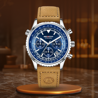 Joris | Chronograaf Horloge met Leren Band en Lichtgevende Wijzerplaat 11