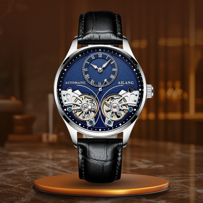 Joris | Dubbel Tourbillon Mechanisch Horloge met Lichtgevende Wijzers 21